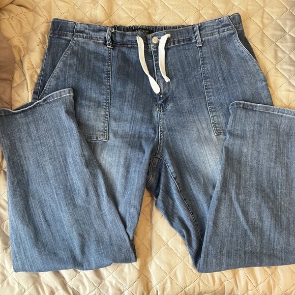 Judy Blue Jeans 22w medium, wide leg, drawstring - Picture 1 of 3